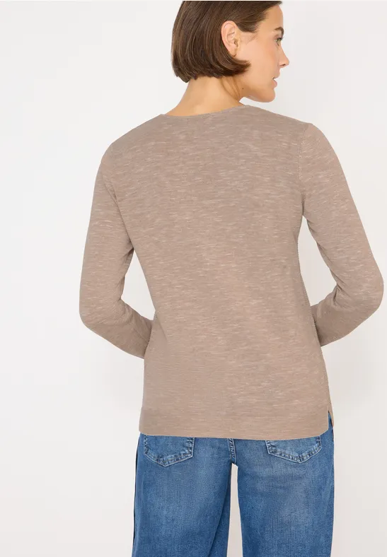 Damen V-Ausschnitt Strickpullover