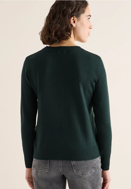 Bequemer Strickpullover mit Rundhalsausschnitt