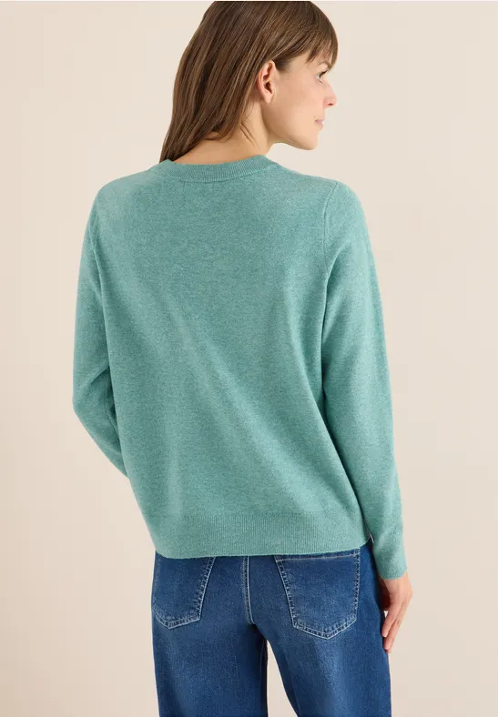 Bequemer Strickpullover mit Rundhalsausschnitt