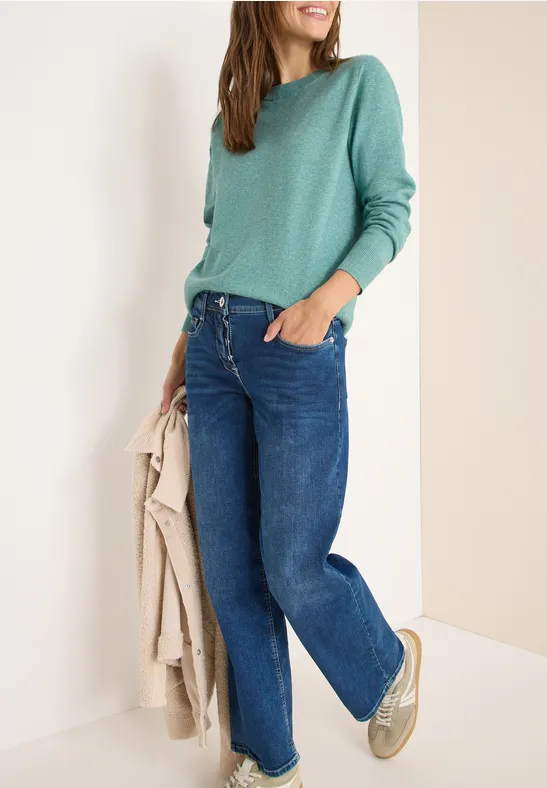 Bequemer Strickpullover mit Rundhalsausschnitt