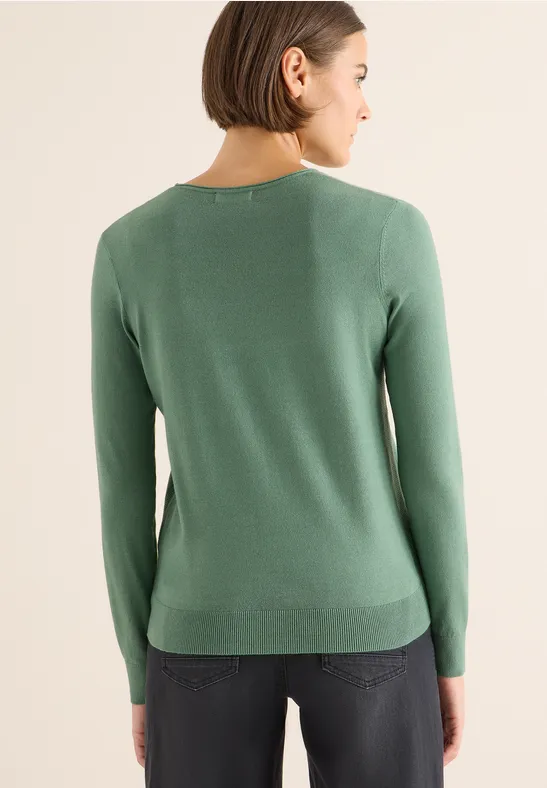 Bequemer Strickpullover mit Rundhalsausschnitt