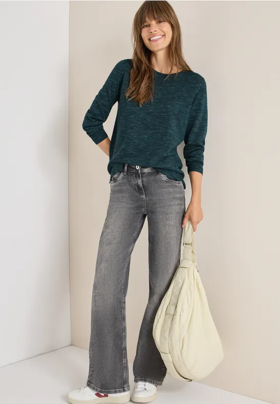 Alltags Strickpullover mit Rundhalsausschnitt