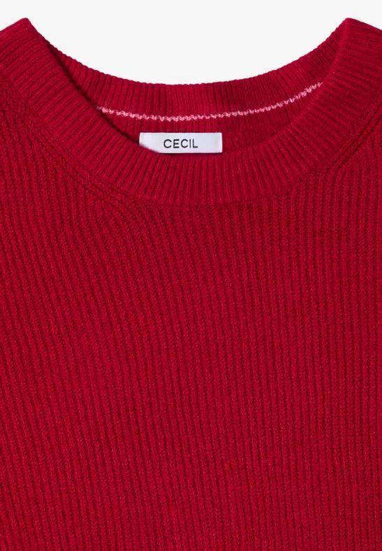 Strukturierter Strickpullover mit Rundhalsausschnitt