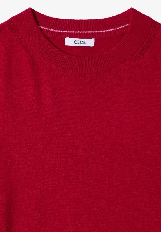 Klassischer Feinstrick Rundhals Pullover