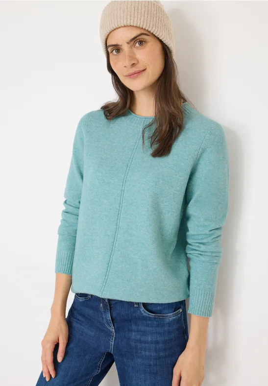 Gemütlicher Strickpullover mit Rundhalsausschnitt