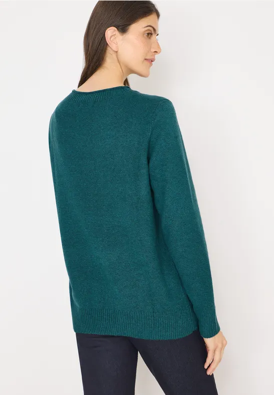 Gemütlicher Strickpullover mit Rundhalsausschnitt