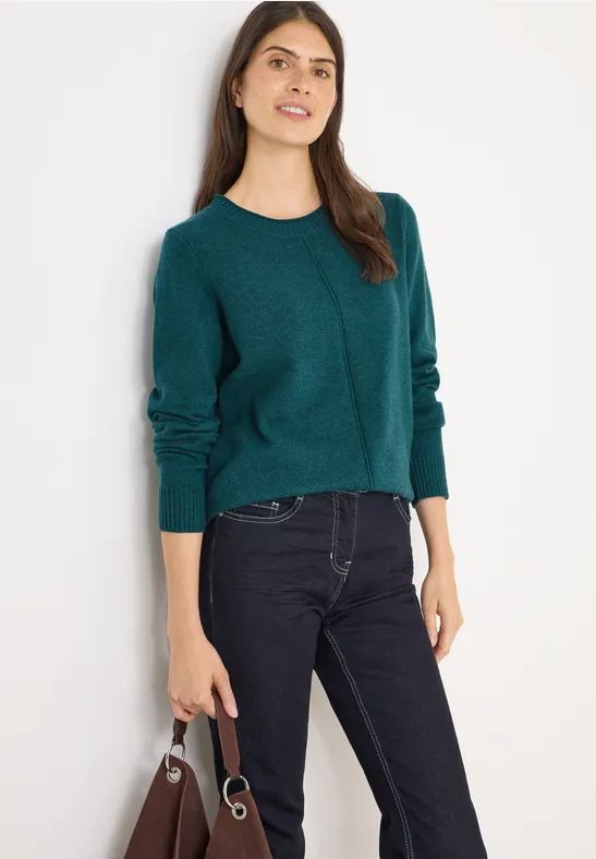 Gemütlicher Strickpullover mit Rundhalsausschnitt