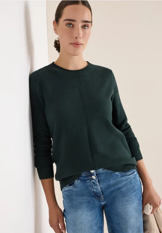 Gemütlicher Strickpullover mit Rundhalsausschnitt