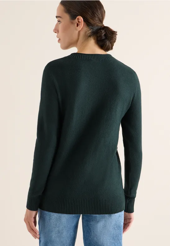 Gemütlicher Strickpullover mit Rundhalsausschnitt