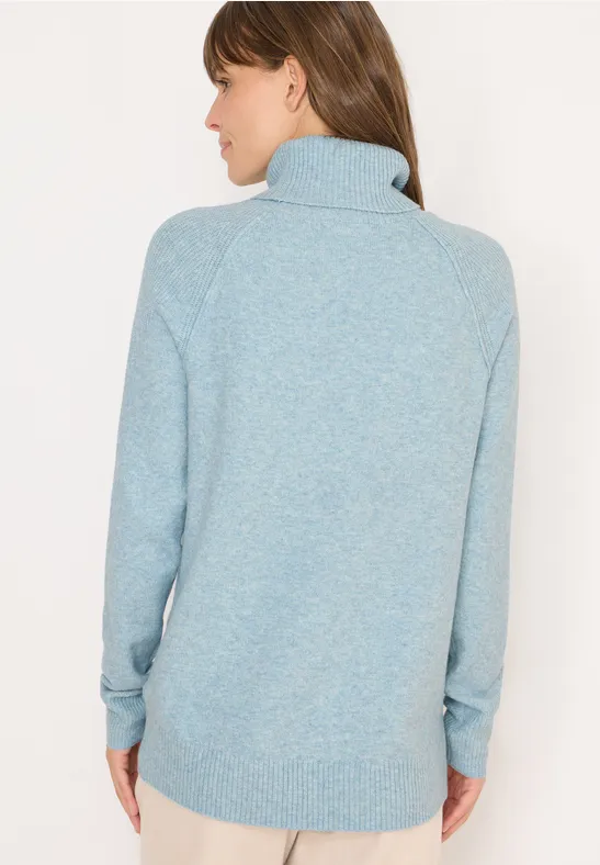 Locker geschnittener Rollkragen Strickpullover