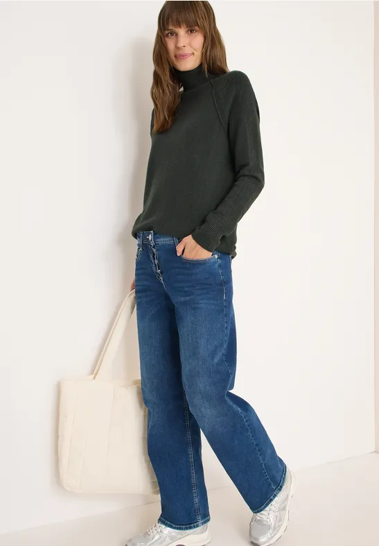 Damen Rollkragenpullover mit entspannter Passform