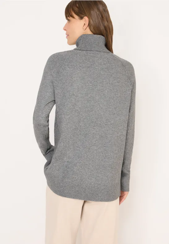 Lässiger Rollkragen Strickpullover