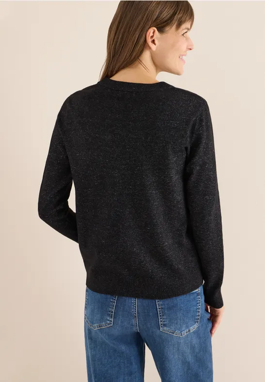 Bequemer Strickpullover mit Rundhalsausschnitt