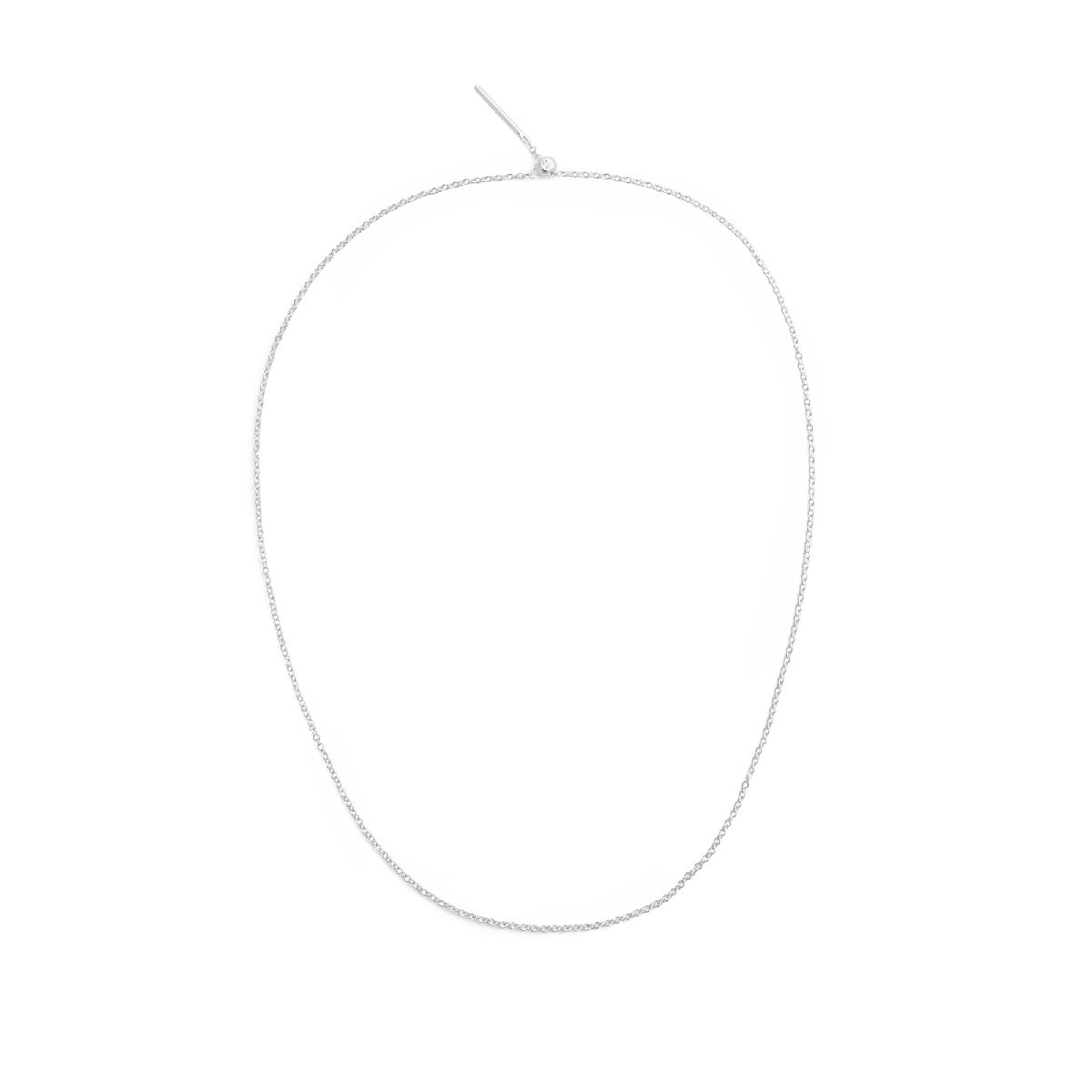 Minimalistische silberne, verstellbare feine Kette