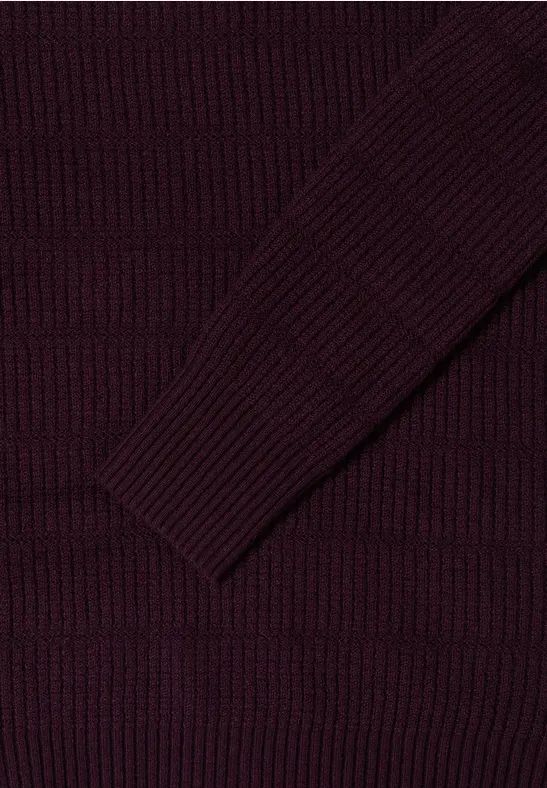 Strukturierter Strickpullover mit Rollkragen