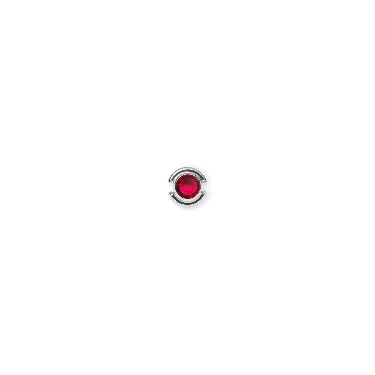 Roter Kristall Silber Charm