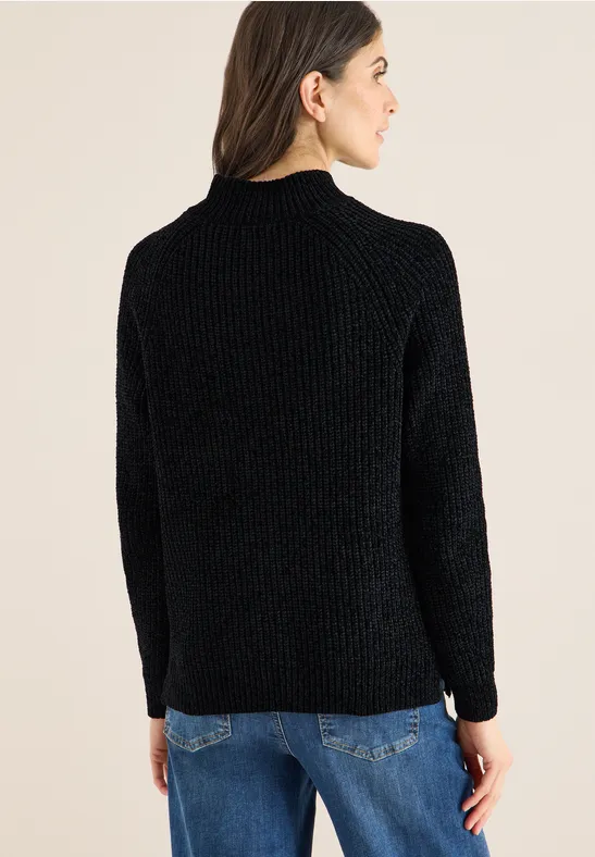 Damen Chenille Rollkragenpullover