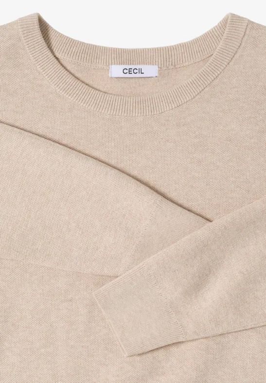 Klassisches Strick-Sweatshirt mit Rundhalsausschnitt