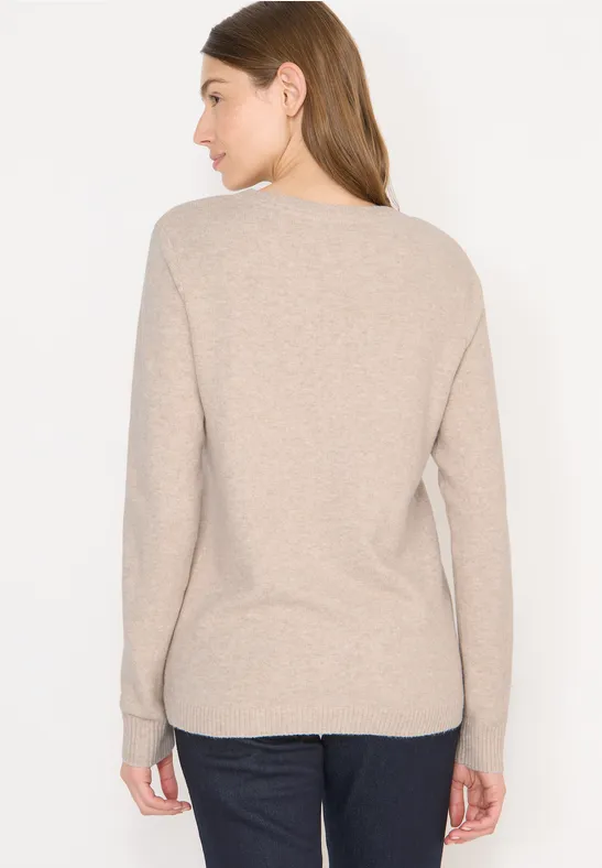 Klassischer Strickpullover mit Rundhalsausschnitt