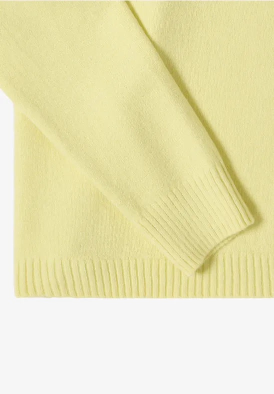 Lässiger einfarbiger Rundhals-Pullover