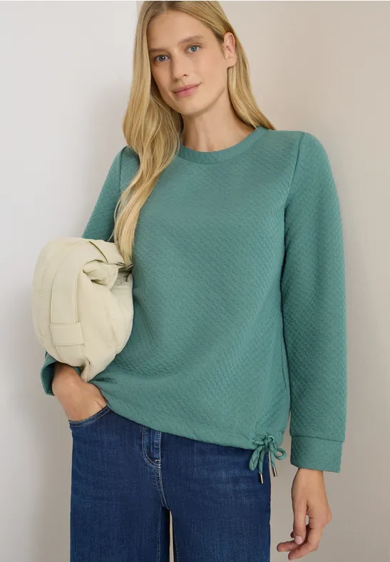 Sweatshirt mit Struktur und Tunnelzug