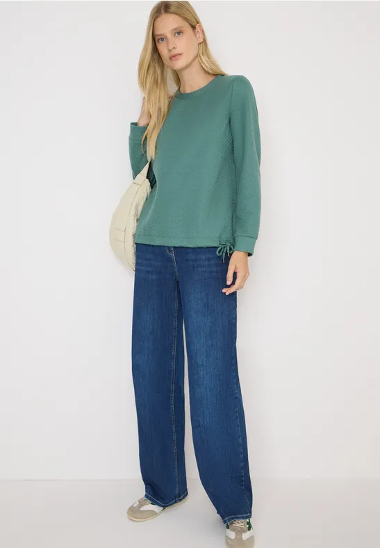 Sweatshirt mit Struktur und Tunnelzug