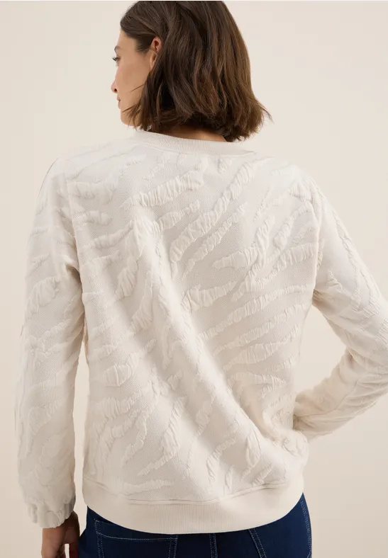 Sweatshirt mit Strukturmuster und lockerer Passform