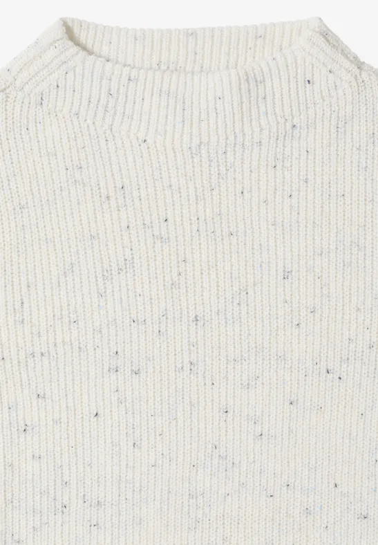 Strukturierter Strickpullover aus Baumwollmischung