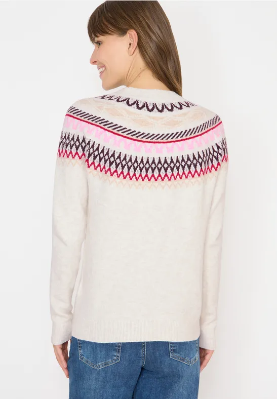 Strickpullover mit Fair Isle Muster