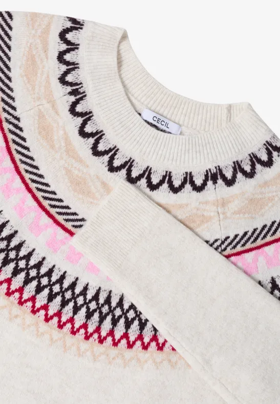 Strickpullover mit Fair Isle Muster