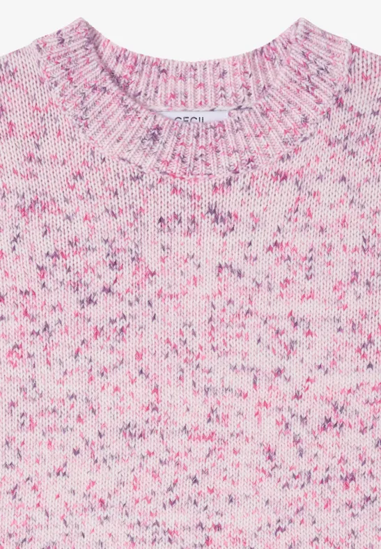 Strukturierter Strickpullover mit Rundhalsausschnitt