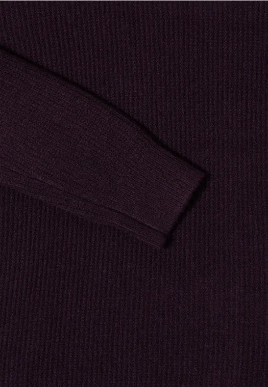 Strukturierter Rollkragen Strickpullover