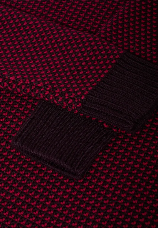 Strukturierter Rollkragen Strickpullover