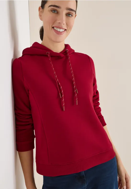 Lässiger bestickter Hoodie mit Kordelzug