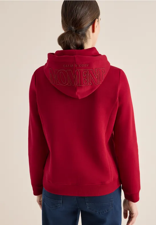 Lässiger bestickter Hoodie mit Kordelzug