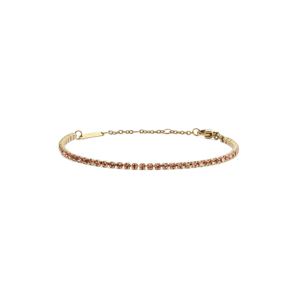 Zartes goldenes Tennisarmband mit Steinen