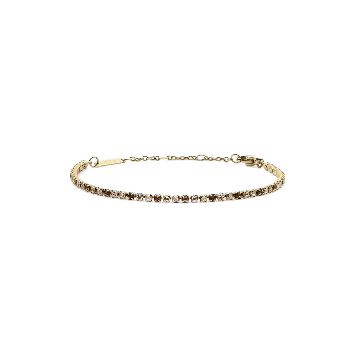 Zartes goldenes Tennisarmband mit Steinen