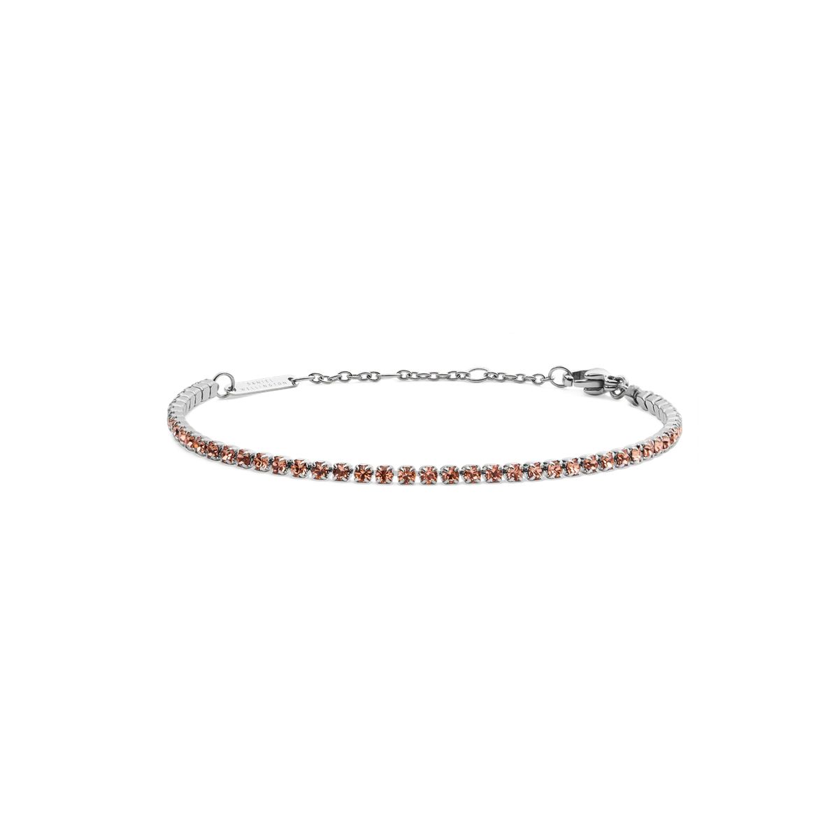 Zartes Tennisarmband Silber Schwarz