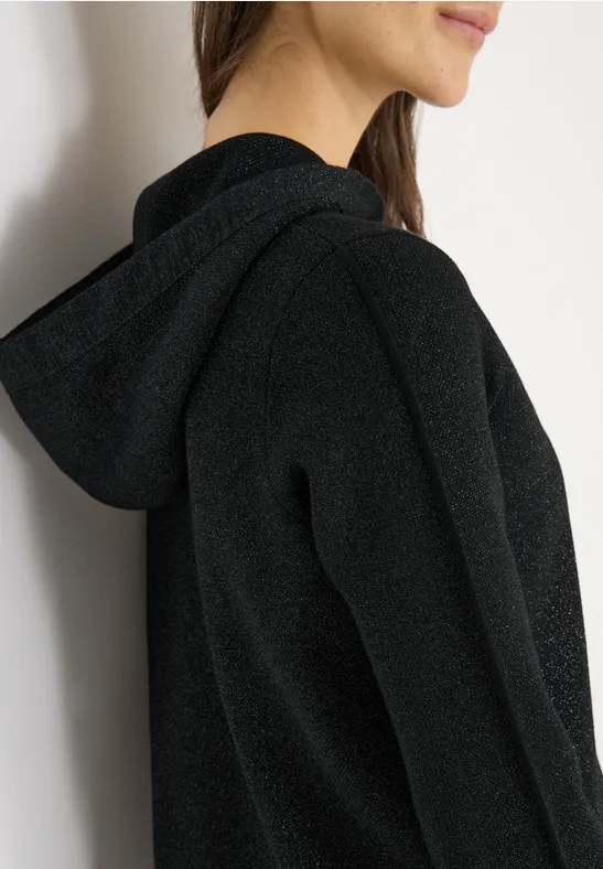 Funkelnder Jacquard Strick Hoodie
