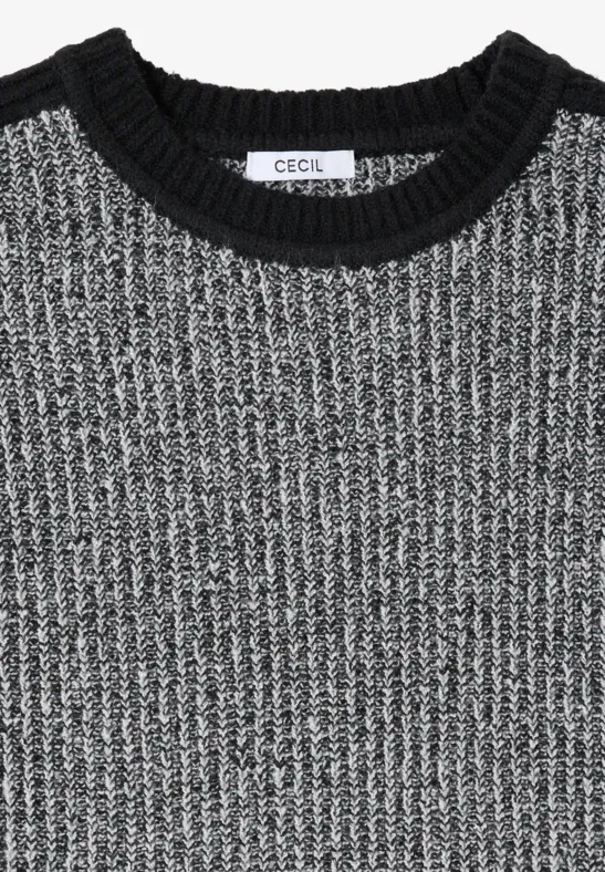 Moderner Color-Block Strickpullover