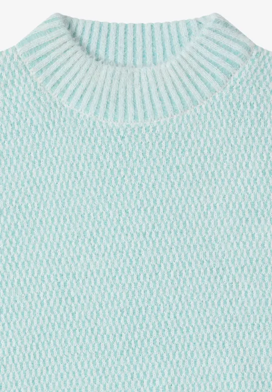 Strukturierter Rollkragen Strickpullover