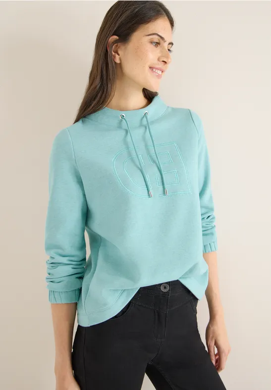 Lässiges Trichterhals-Sweatshirt mit Logo-Detail