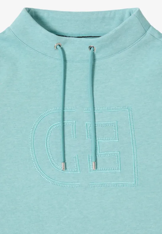 Lässiges Trichterhals-Sweatshirt mit Logo-Detail