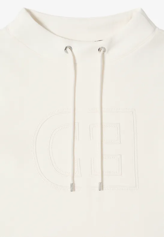 Trichterkragen-Sweatshirt mit geprägtem Logo