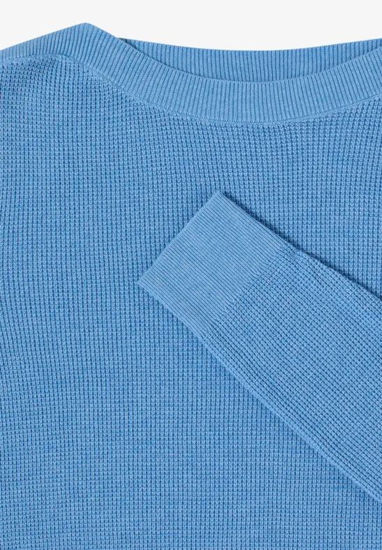 Klassischer Feinstrickpullover mit U-Boot-Ausschnitt