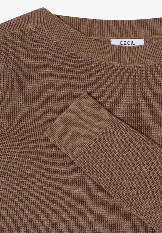 Lässiger Feinstrick Struktur Pullover