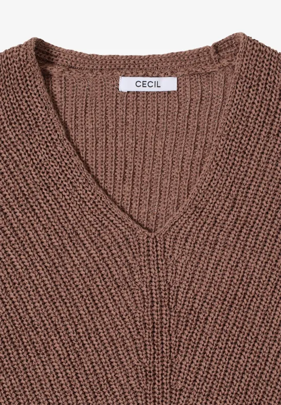 Lässiger Feinstrick Struktur Pullover