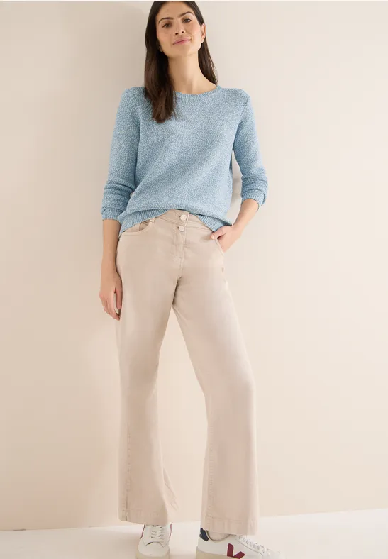 Space-Dye Strickpullover aus Baumwollmischung