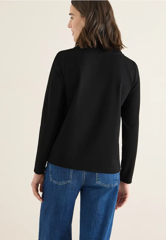 Sweatshirt mit Glitzertape an Ärmeln