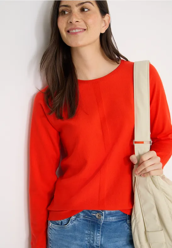 Dolman-Pullover aus feinem Strick